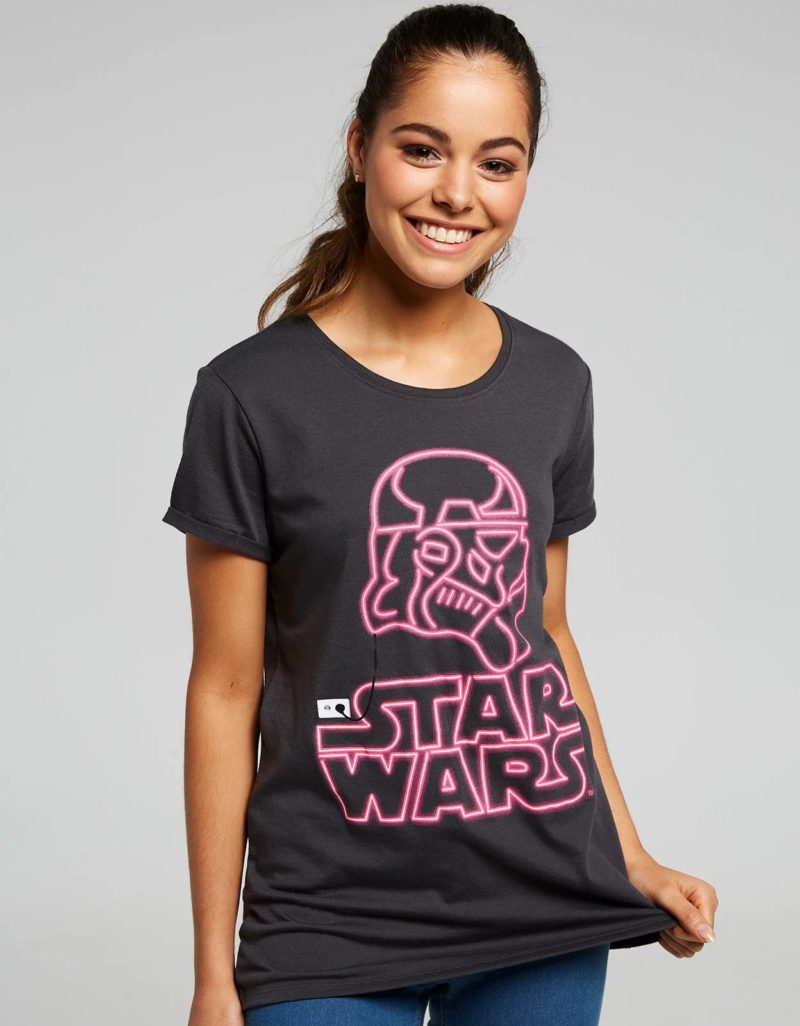 Women's Star Wars neon stormtrooper t-shirt at Jay Jays