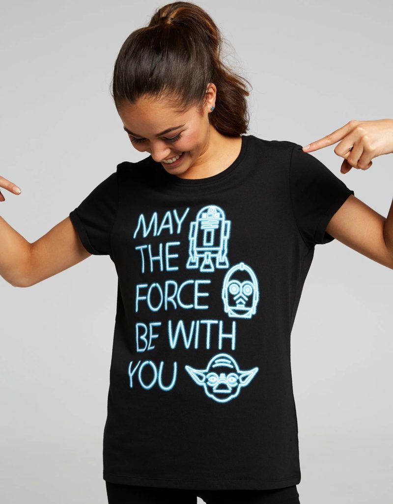 Women's Star Wars neon May The Force Be With You t-shirt at Jay Jays