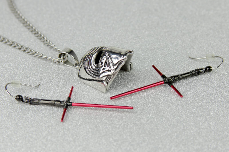 Body Vibe x Star Wars Kylo Ren Lightsaber dangle earrings available exclusively at ThinkGeek