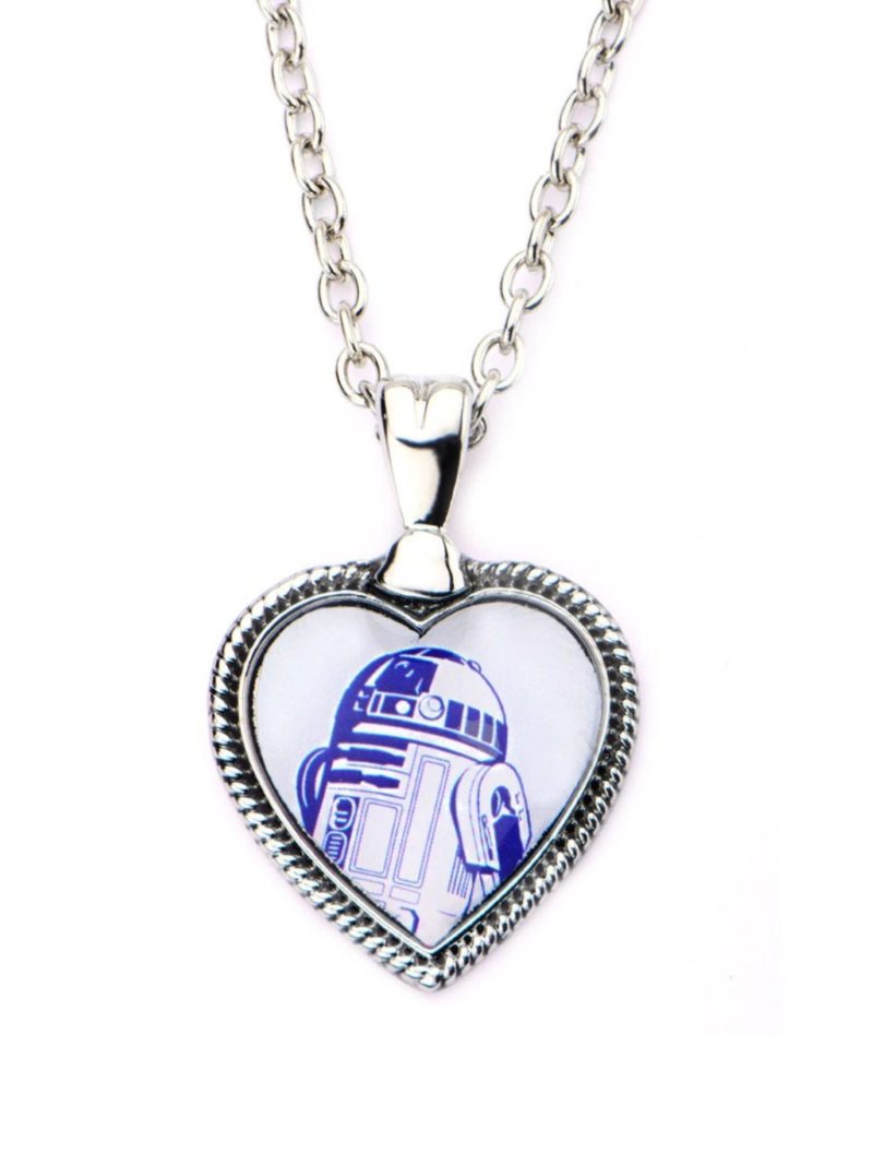 Star Wars R2-D2 heart shaped cameo necklace on Amazon