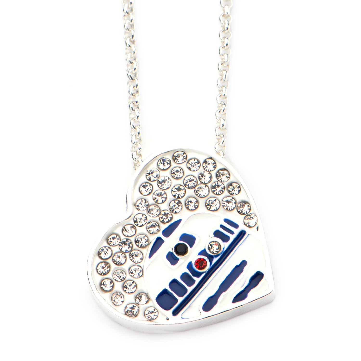 Star Wars R2-D2 heart shaped crystal necklace at Amazon