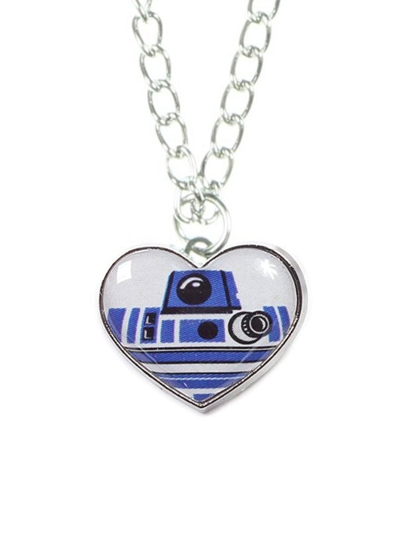 Star Wars R2-D2 heart shaped necklace on Amazon