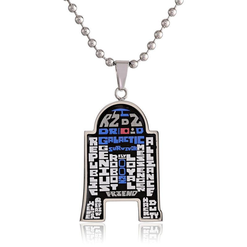 Star Wars R2-D2 typography necklace at Amazon