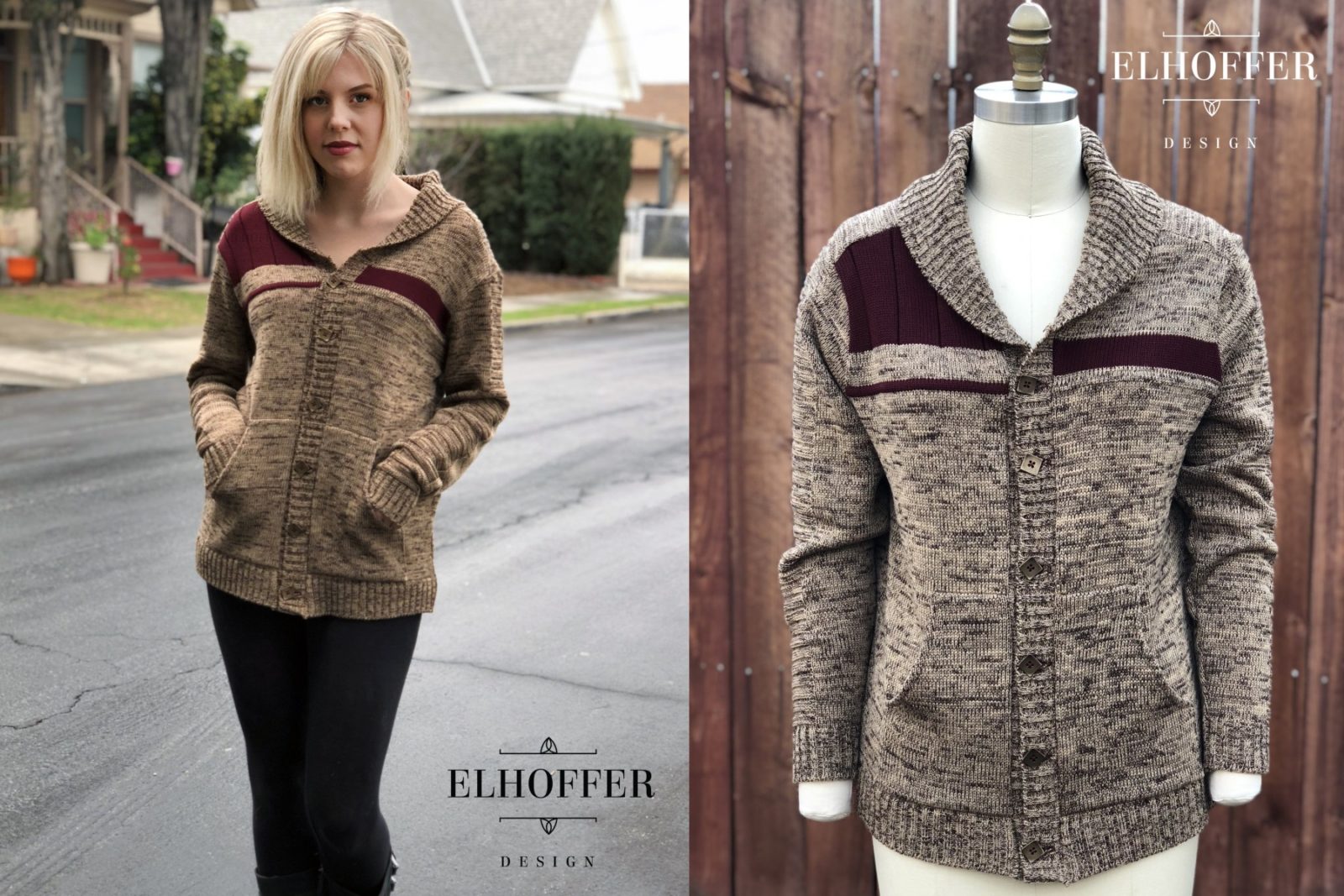 Star Wars inspired Galactic Bromance shawl cardigan by Elhoffer Design