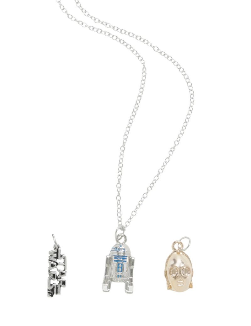 Star Wars R2-D2 and C-3PO interchangeable charm necklace at Hot Topic