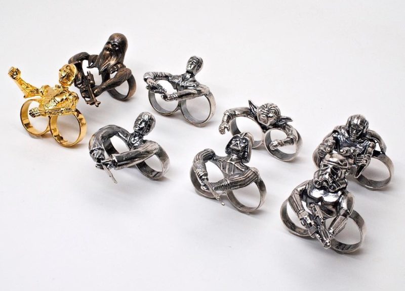 Star Wars character rings by Michael Raymond Jewelry