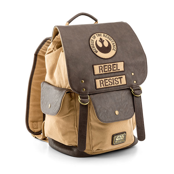 Loungefly x Star Wars Rebel Resist backpack available exclusively at ThinkGeek
