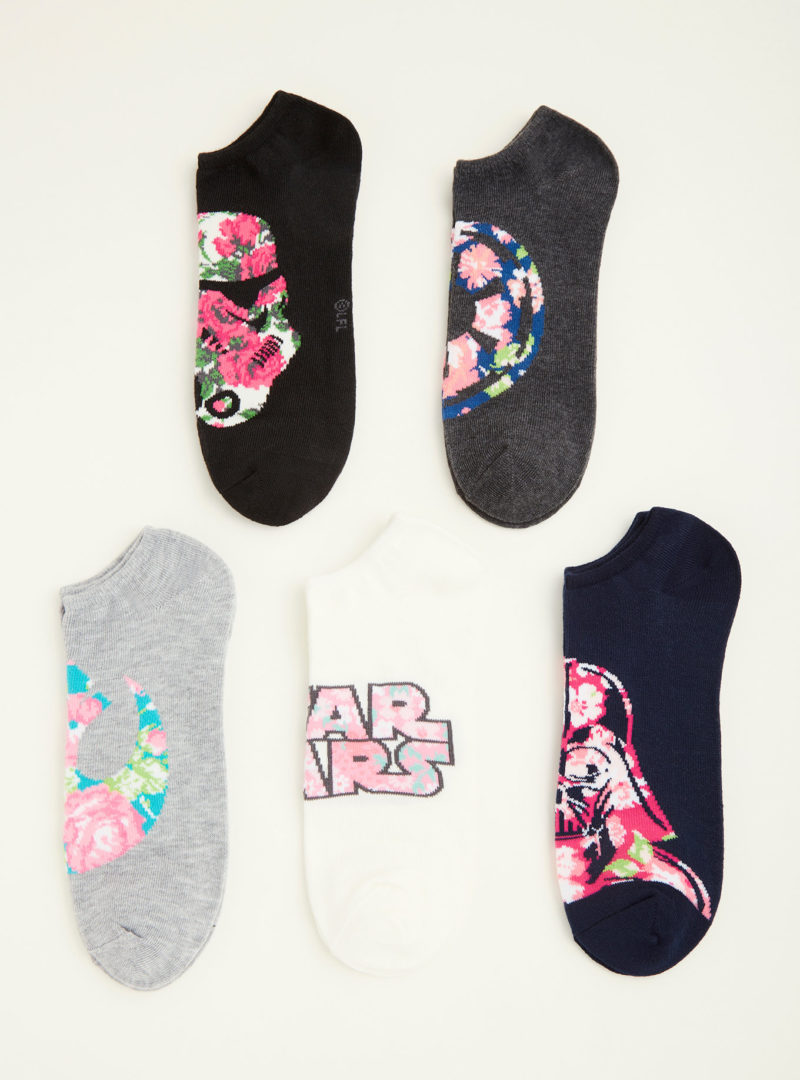Women's Star Wars floral ankle sock 5-pack at Torrid