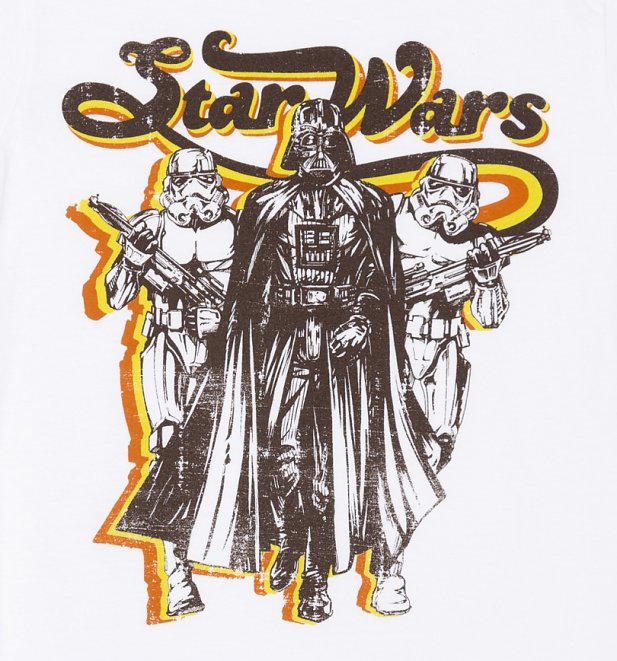 Women's Retro Star Wars Darth Vader with Stormtroopers t-shirt at TruffleShuffle
