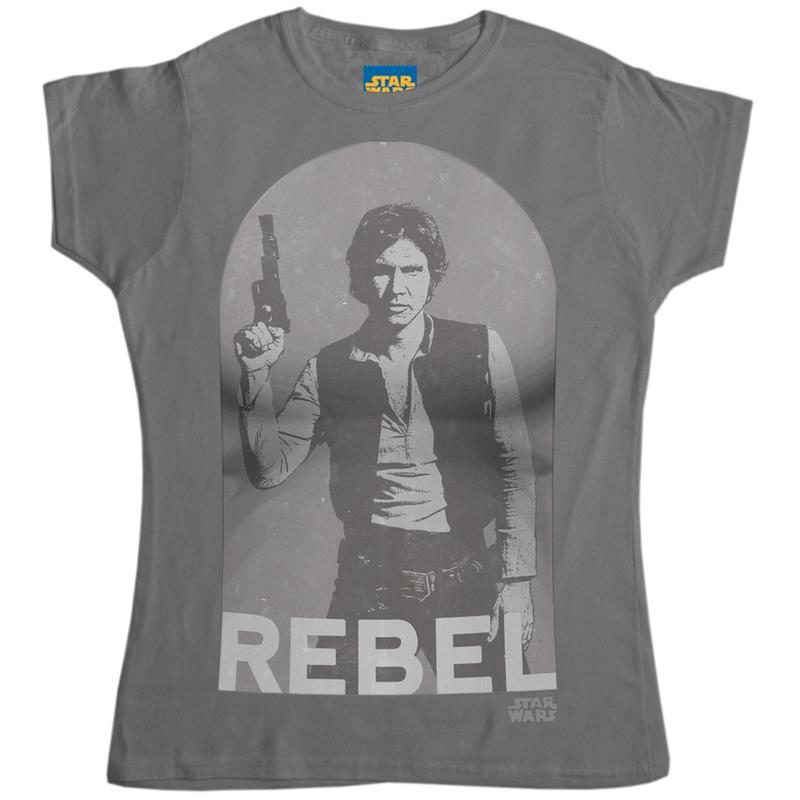Women's Star Wars Han Solo Rebel t-shirt at 8 Ball