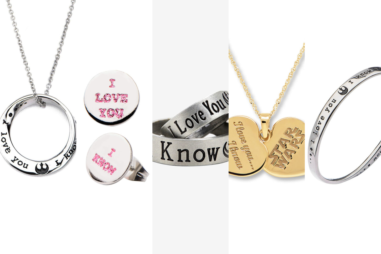 Leia's List - Star Wars Han Solo & Princess Leia I Love You I know jewelry