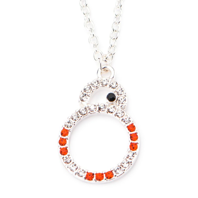 Star Wars BB-8 Silver Plated Crystal necklace at Amazon