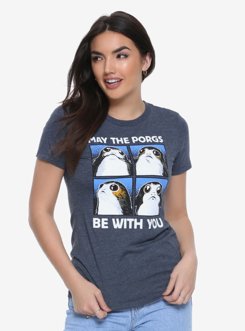 Women's Star Wars The Last Jedi May The Porgs Be With You t-shirt available exclusively at Box Lunch