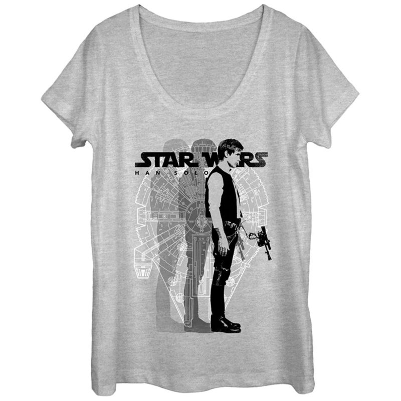 Women's Fifth Sun x Star Wars Millennium Falcon Han Solo t-shirt