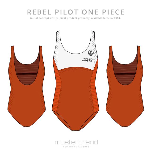 Women's Musterbrand x Star Wars Rebel Pilot one piece swimsuit