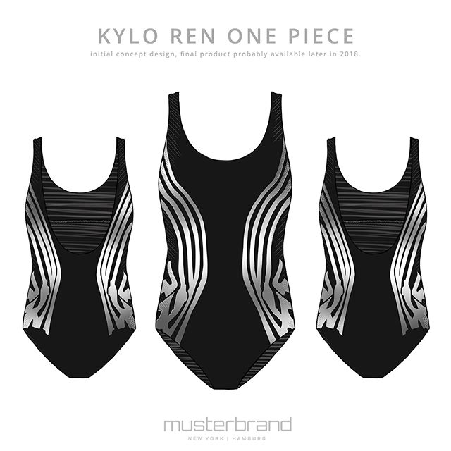 Women's Musterbrand x Star Wars Kylo Ren one piece swimsuit