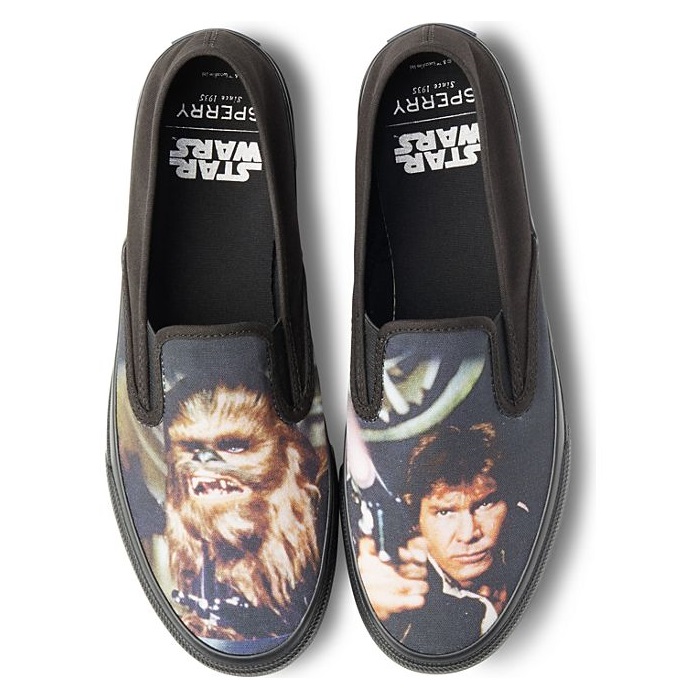 New Sperry x Star Wars Footwear Collection Now Available - Han Solo & Chewbacca Cloud Slip-On Shoe