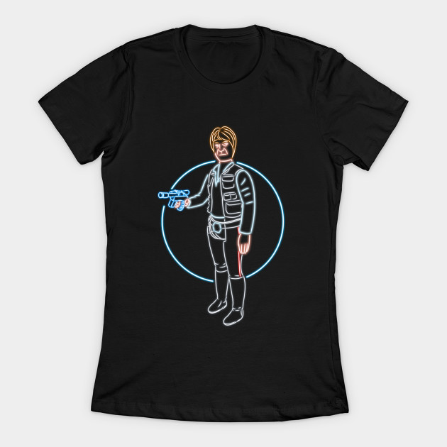 Women's Han Solo Neon t-shirt at TeePublic