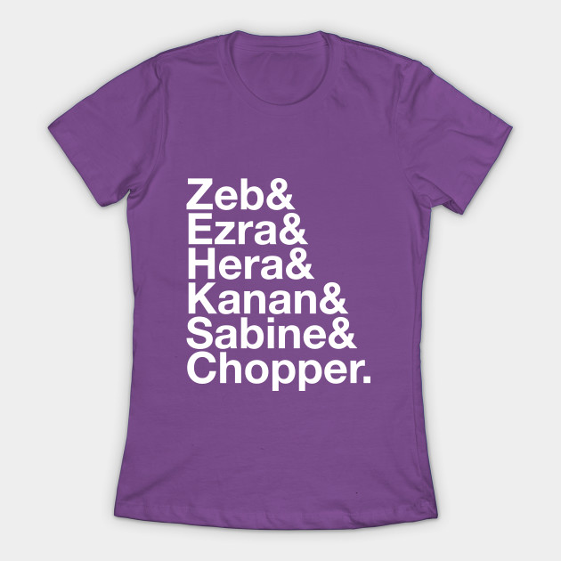 Women's Star Wars Rebels Team Names t-shirt at TeePublic