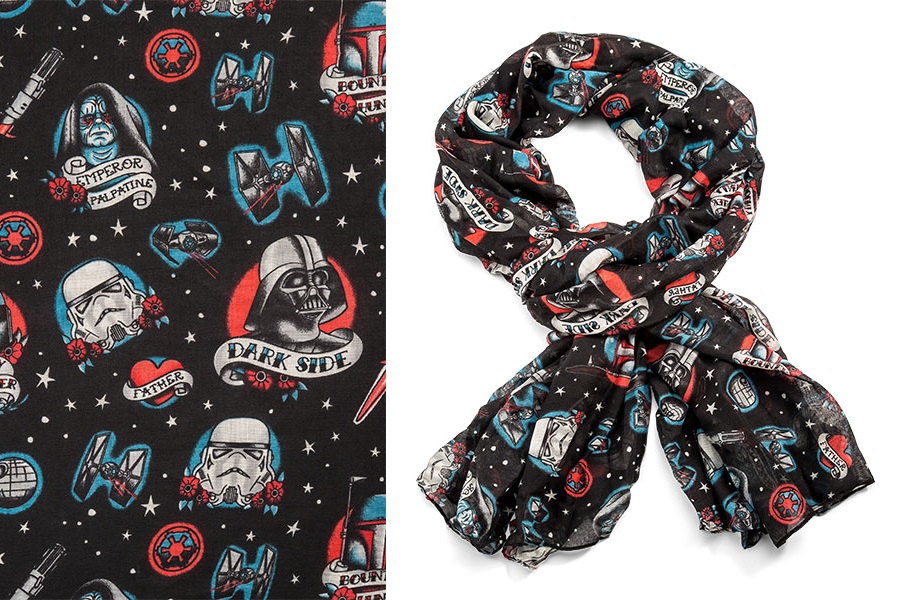 Star Wars Dark Side Tattoo Lightweight Scarf at ThinkGeek