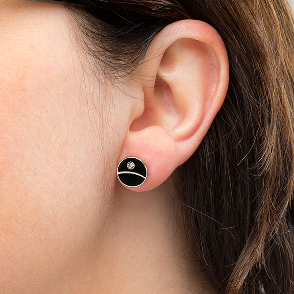 Star Wars Death Star enamel stud earrings at ThinkGeek