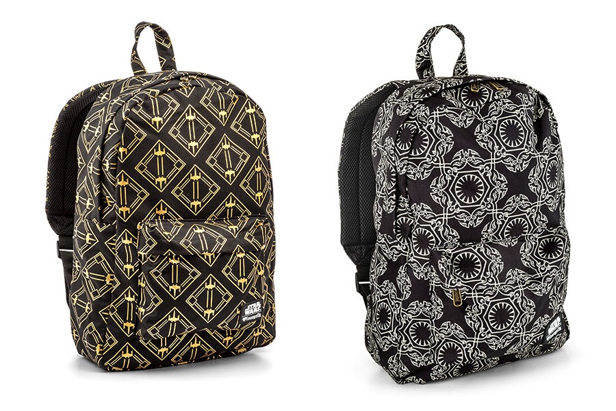 Loungefly x Star Wars The Last Jedi Art Deco X-Wing Fighter First Order backpacks at ThinkGeek
