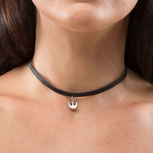 Star Wars Rebel Alliance symbol faux leather choker necklace at ThinkGeek