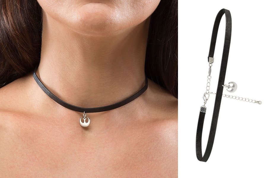 Star Wars Rebel Alliance symbol faux leather choker necklace at ThinkGeek