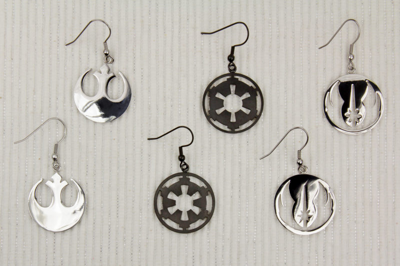 Body Vibe x Star Wars symbol dangle earrings