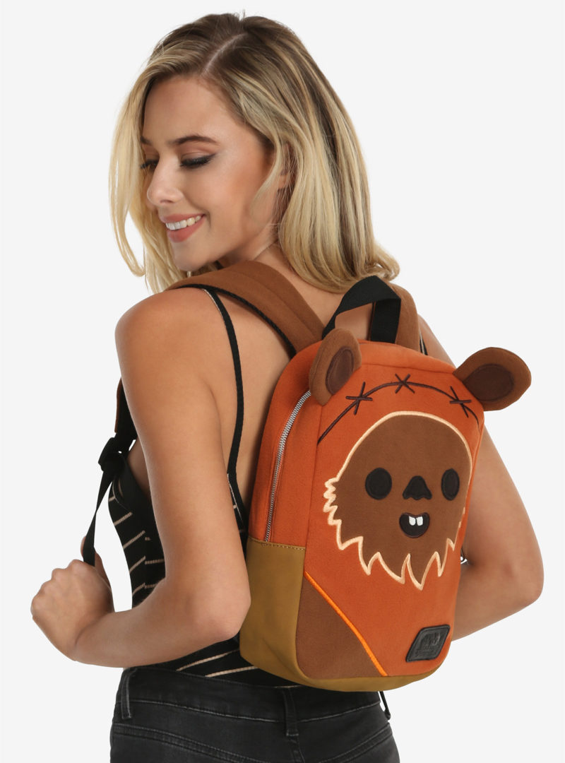 Loungefly x Star Wars Ewok fleece mini backpack available exclusively at Box Lunch