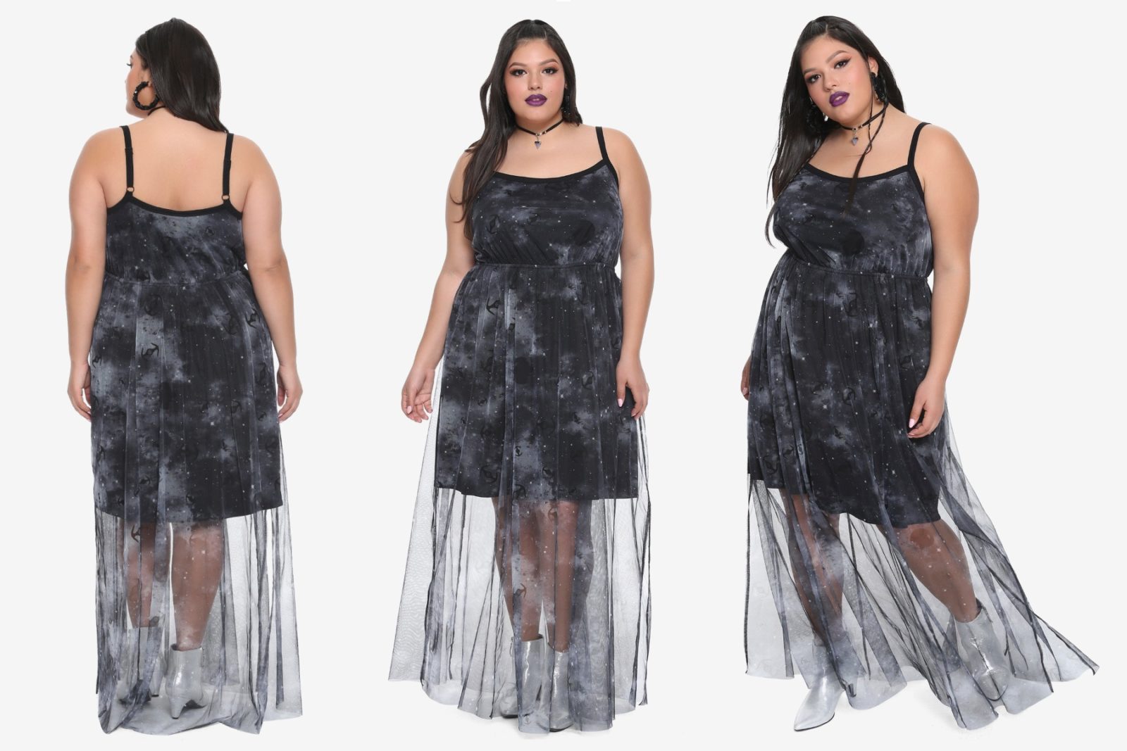 Women's plus size Star Wars Starfighter TIE Fighter maxi dress at Hot Topic