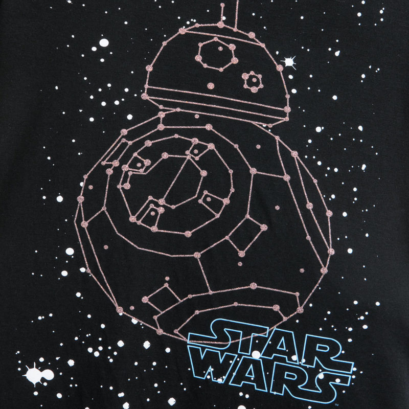 Women's Star Wars BB-8 Constellation Glitter print t-shirt at Shop Disney