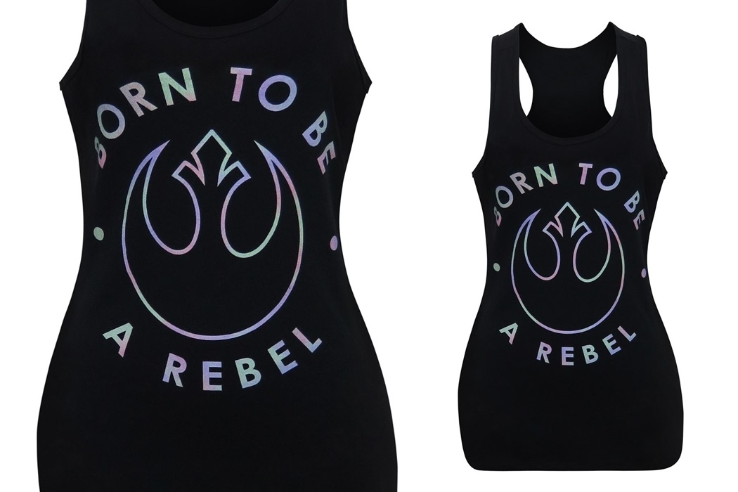 Women's Star Wars Born To Be A Rebel tank top at SuperHeroStuff