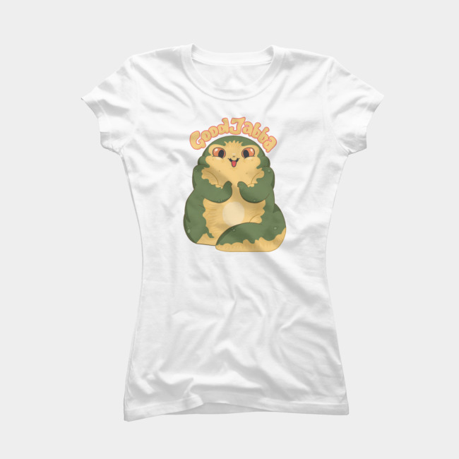 Women's Design By Humans x Star Wars Jabba the Hutt cute 'Good Jabba' t-shirt