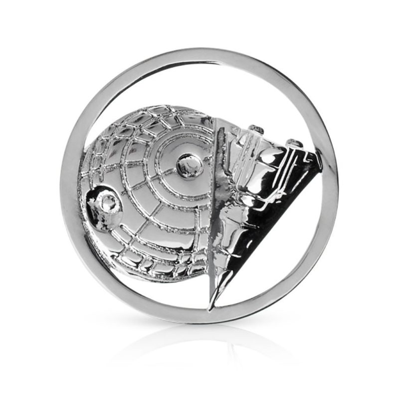 One Force Designs x Star Wars Galactic Changes Death Star & Star Destroyer coin charm (silver plated)