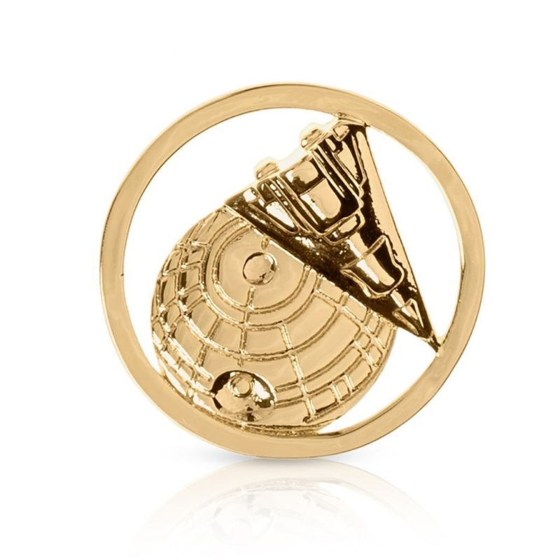 One Force Designs x Star Wars Galactic Changes Death Star & Star Destroyer coin charm (gold plated)