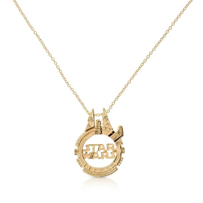 One Force Designs x Star Wars Galactic Changes Millennium Falcon necklace (gold plated)