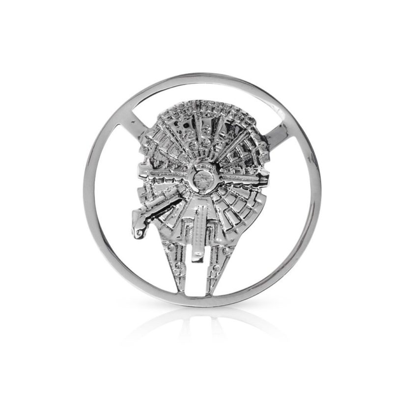 One Force Designs x Star Wars Galactic Changes Millennium Falcon coin charm (silver plated)