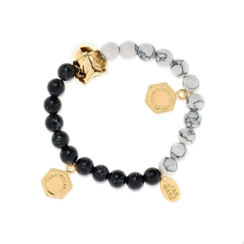 One Force Designs x Star Wars First Order Stormtrooper beaded bracelet (gold plated)