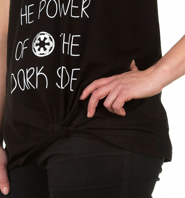 Women's Star Wars Don't Underestimate The Power Of The Dark Side tie-front t-shirt at TruffleShuffle