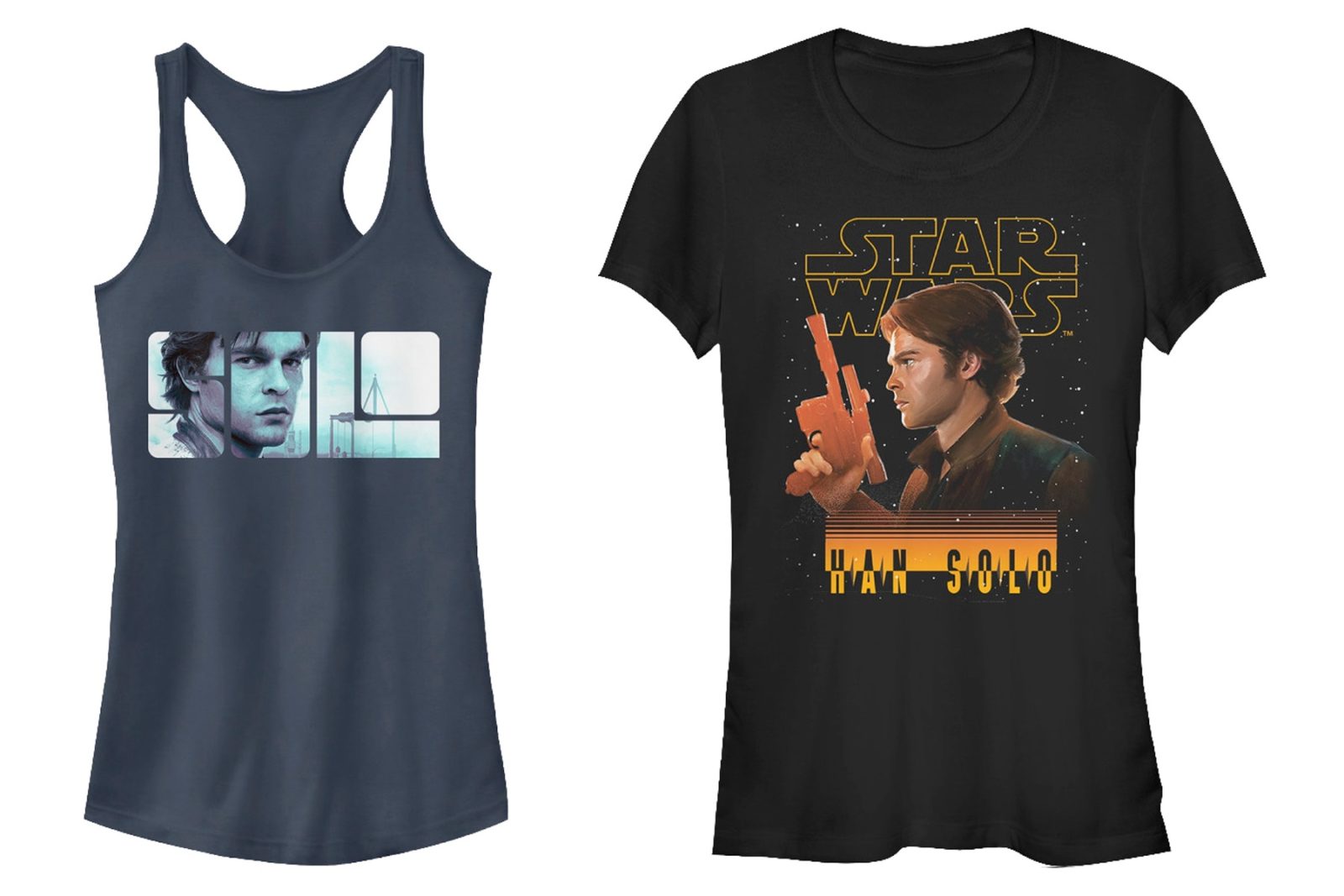 Women's Solo A Star Wars Story Han Solo Tops at 80's Tees