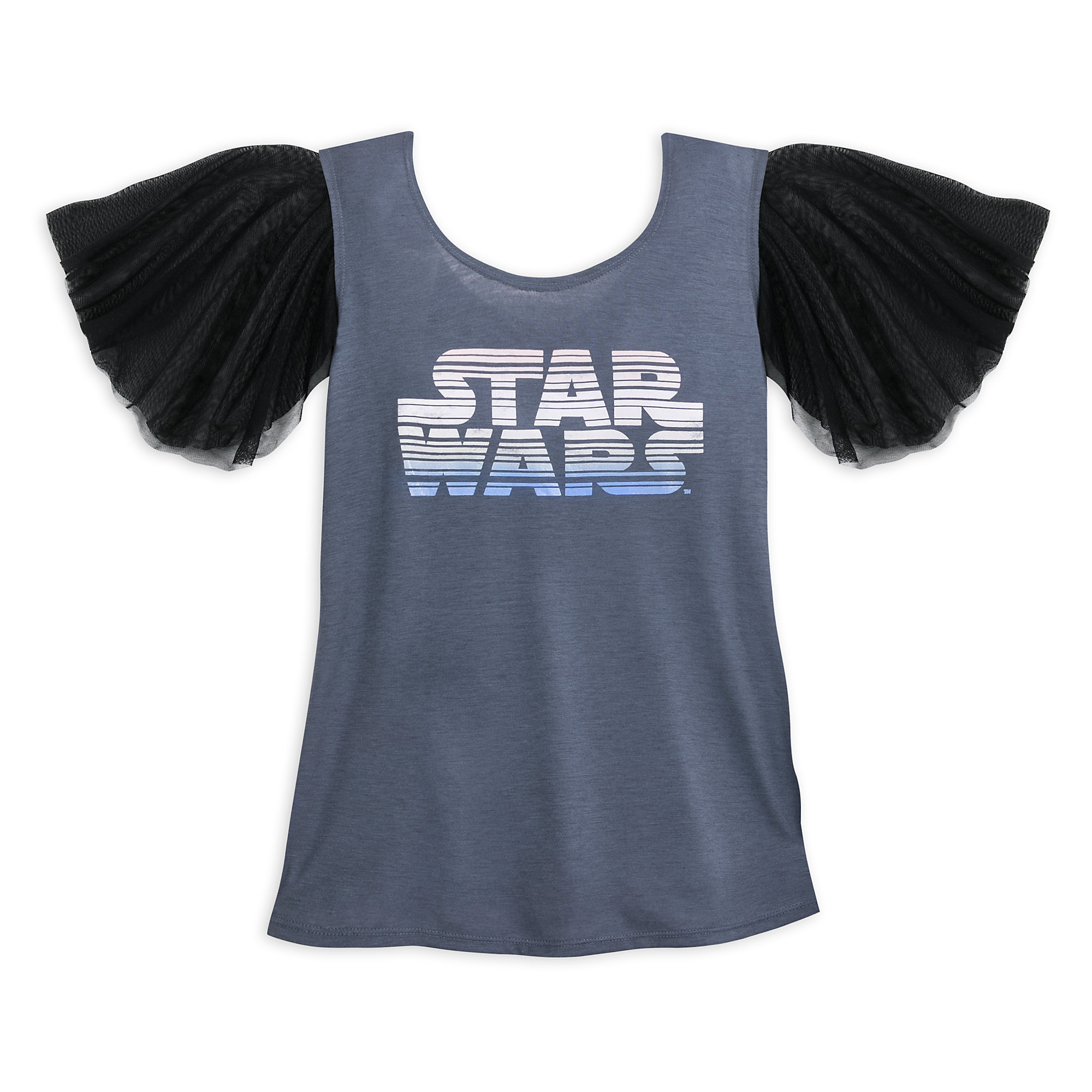 Women's Star Wars Logo Mesh Sleeve Top at Shop Disney