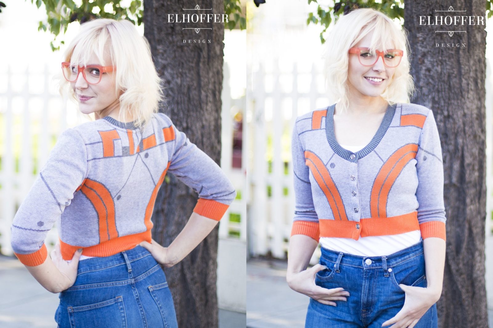 Elhoffer Design - Star Wars BB-8 Inspired Galactic Baby Bot Cardigan