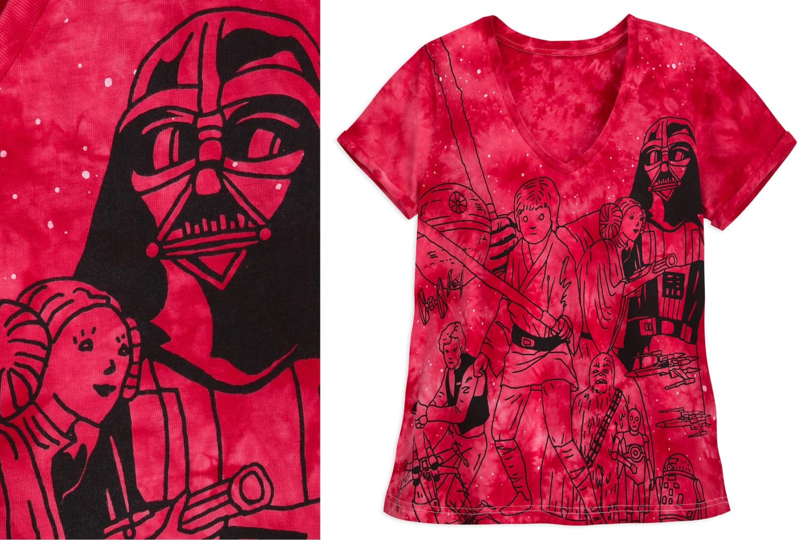 Women's Star Wars Printed Tie-Dye T-Shirt at Shop Disney
