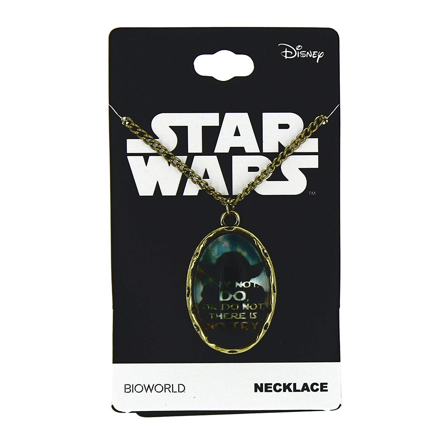 Bioworld x Star Wars Yoda Cameo Quote Necklace on Amazon