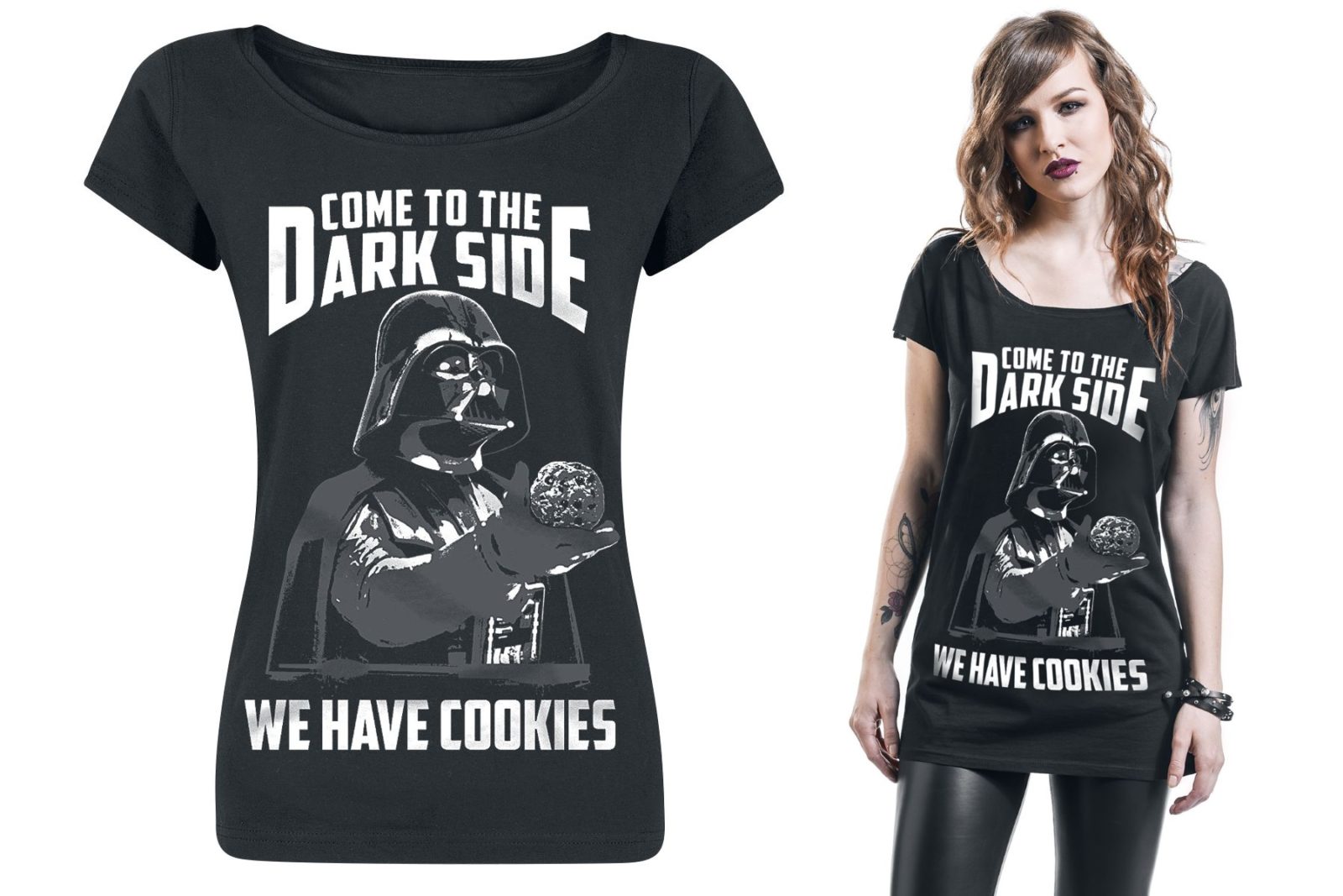 Women's Star Wars Darth Vader Dark Side Cookies T-Shirt at EMP Online