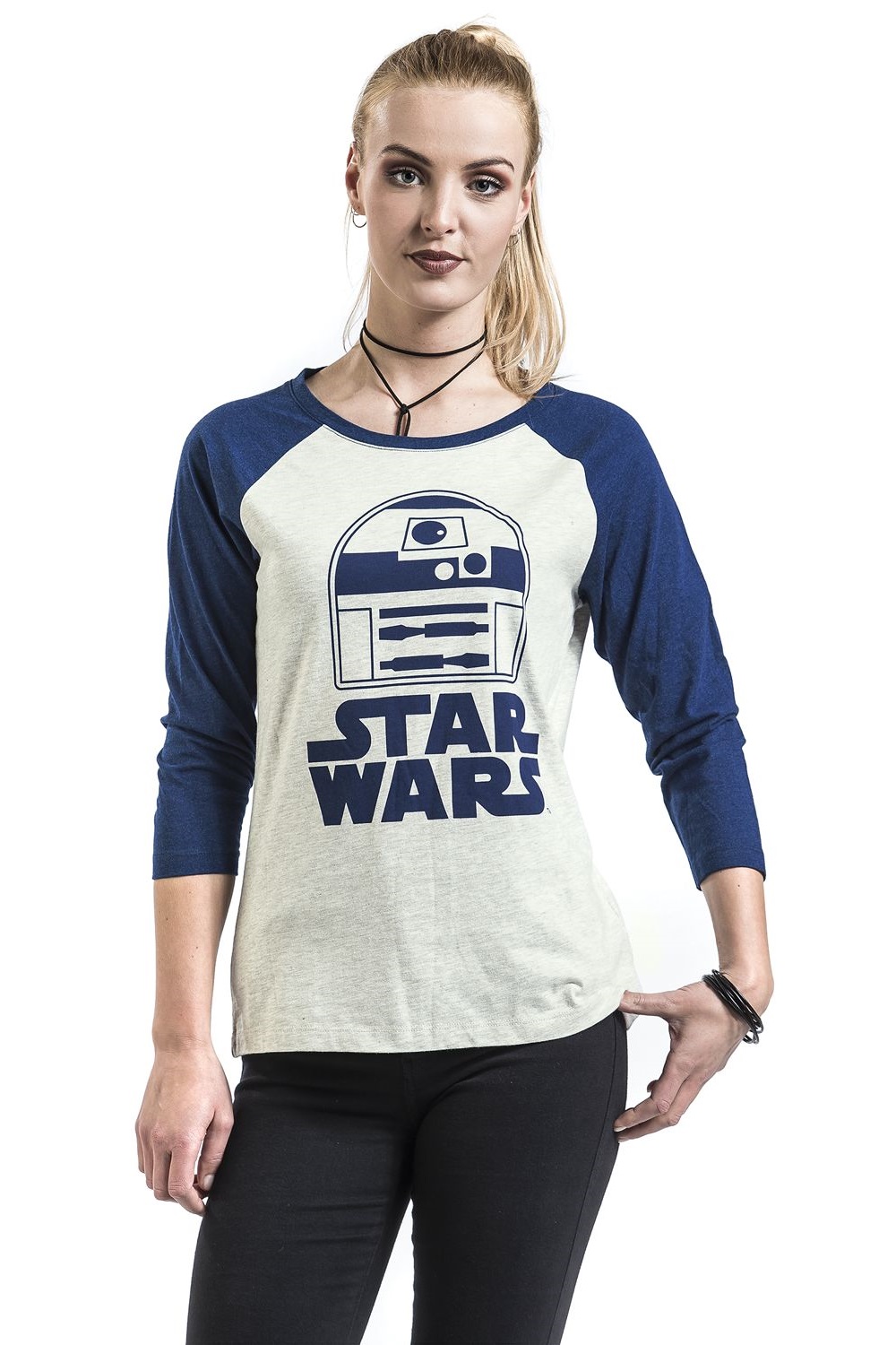 Women's Star Wars R2-D2 Raglan Long Sleeve Top at EMP Online