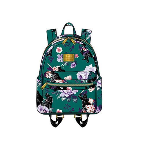 Loungefly x Star Wars Darth Vader Floral Print Mini Backpack at Entertainment Earth