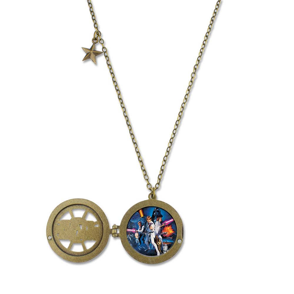 Star Wars Glitter Locket Necklace available exclusively at Fandango Fan Shop