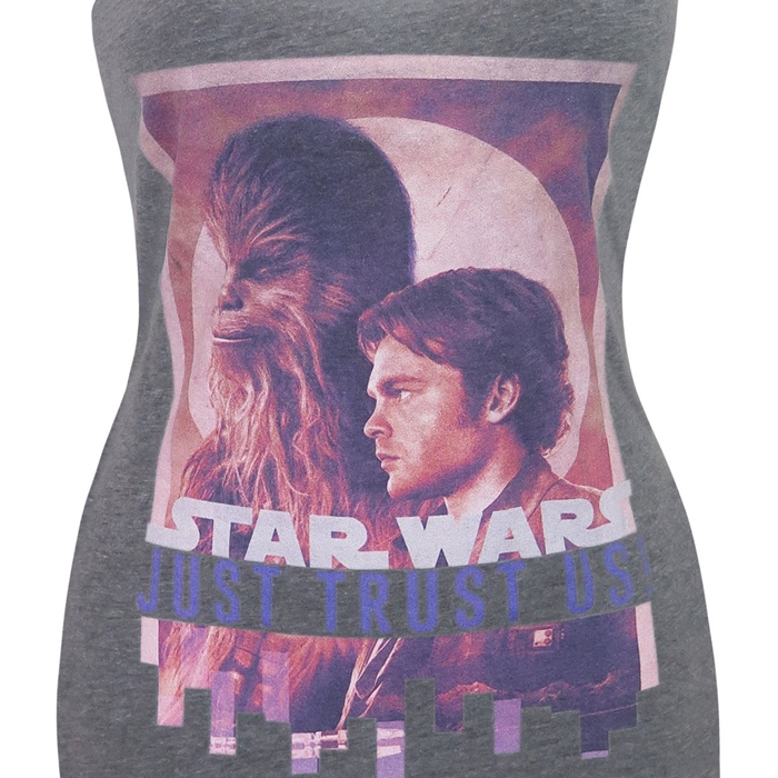 Women's Star Wars Solo Han Solo Chewbacca Trust Us Tank Top at SuperHeroStuff